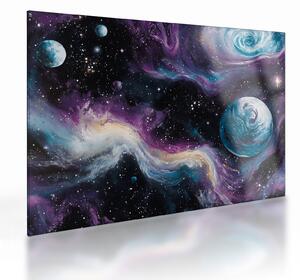 Skleněný obraz - Malovaný vesmír (70x50 cm)