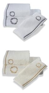 Ručník SEHZADE 50x100 cm. Luxusní froté ručníky SEHZADE 50x100 cm s vyšitým erbem v bílé nebo smetanové barvě, 100% česaná bavlna. Smetanová / zlatá výšivka