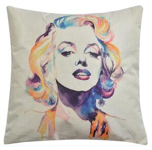 Dekorační polštář s portrétem Marilyn Monroe – 43x43x4 cm