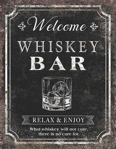 Plechová cedule Whiskey Bar 32 cm x 40 cm
