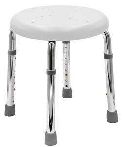 Ridder Premium Stolička s nastavitelnou výškou, sedák bílý děrovaný, nosnost 150 KG, v. 35 - 53 cm