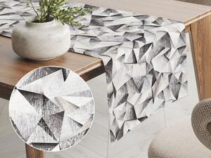 Biante Dekorační běhoun na stůl Porto PRT-008 Šedo-béžové krystaly 45x160 cm