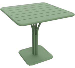 Kaktusově zelený kovový stůl Fermob Luxembourg Pedestal 80 x 80 cm