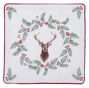Povlak na polštář s motivem jelena Holly Christmas – 40x40 cm