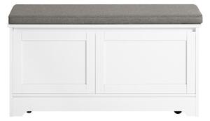 Sobuy Fsr136-W Domeček Pro Kočky Lavice S Domečkem Pro Domácí Mazlíčky Jeskyně Pro Kočky Bílá 90X44X36Cm