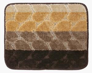 Goldea koupelnová předložka / kobereček s vyšším chlupem - béžové pruhy 50x40 cm 50 x 40 cm