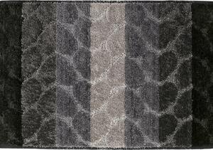 Goldea koupelnová předložka / kobereček s vyšším chlupem - šedé pruhy 50x80 cm 50 x 80 cm