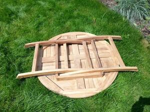 Texim ROUND - zahradní dřevěný set 1+4, teak