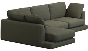 Kave Home Zelená rohová pohovka Gala 300 cm, levá