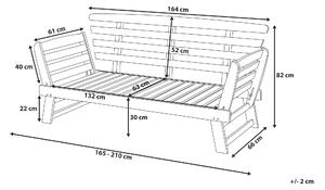 Zahradní lavička Pordenone (světlé dřevo). 1011519