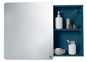 Závěsná koupelnová skříňka se zrcadlem v petrolejové barvě 80x58 cm Color Bath – Tom Tailor