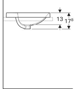 Geberit Variform umyvadlo 48x48 cm kolo bílá 500.704.01.2