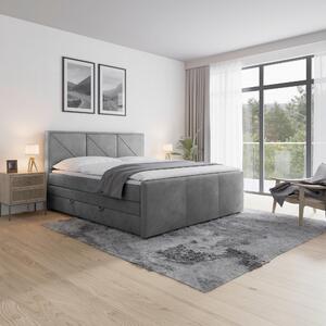 POSTEL BOXSPRING, 180/200 cm, světle šedá MID.YOU - Postele s úložným prostorem, Online Only