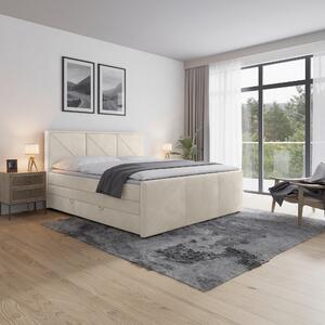 POSTEL BOXSPRING, 180/200 cm, krémová MID.YOU - Postele s úložným prostorem, Online Only