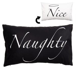 Povlak na polštář s nápisy Naughty a Nice z Beautiful Christmas – 30x50 cm