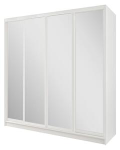 Skříň Rim-Veneziano 4D 2,4 m se zrcadlem, bílá
