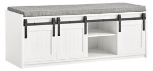Sobuy Fsr133-W Botník Se Sedací Lavicí Lavice S Úložným Prostorem Bílý 120X45X35Cm