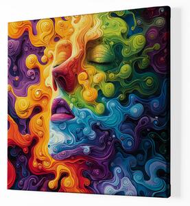 Obraz na plátně - Pestrobarevná svůdná krása FeelHappy.cz Velikost obrazu: 100 x 100 cm