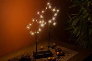 Nexos 57391 Vánoční LED dekorace - kovové hvězdy- 25 LED černá