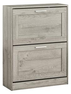 Sobuy Fsr137-Hg Sklápěč Bot Botník Se 2 Klapkami Úzký Botník 60X79X23Cm