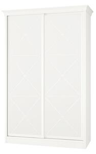 Skříň Rim-Veneziano 2D 1,3 m bílá s římsou, fasádami DTD (s dekorem)