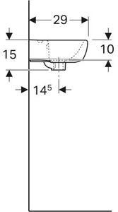 Geberit Selnova umyvadlo 36x29 cm polokulatý klasický bílá lesk 500.320.01.7