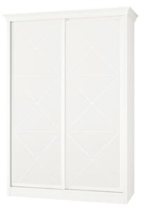 Skříň Rim-Veneziano 2D 1.5 m bílá s římsou, fasádami DTD (s dekorem)