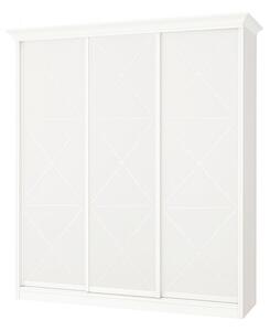 Skříň Rim-Veneziano 3D 2,1 m bílá s římsou, fasádami DTD (s dekorem)