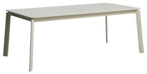 Kave Home Krémový hliníkový rozkládací zahradní stůl Brela 205/287 x 100 cm