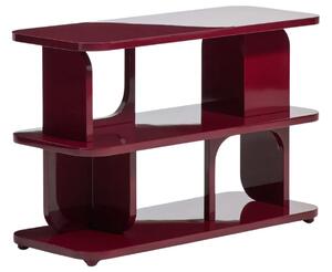 Kave Home Lesklý červený lakovaný regál Aduma 66 x 100 cm