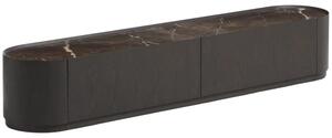 Kave Home Hnědý dubový TV stolek Nemore 200 x 40 cm