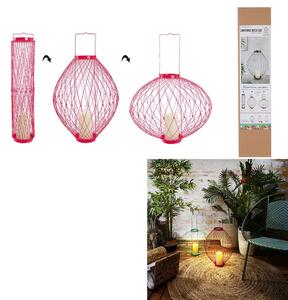 LED svícen s nastavitelným tvarem - červený - 374 - 478 - 583