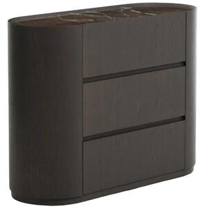 Kave Home Hnědá dubová komoda Nemore 120 x 45 cm