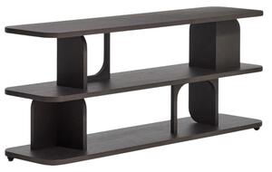 Kave Home Tmavě hnědý dubový regál Aduma 66 x 160 cm