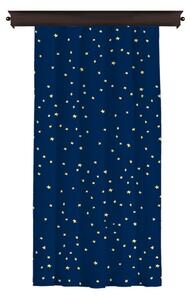 Tmavě modrý závěs Cipcici, 260 x 140 cm