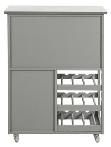 Sobuy Fkw45-Hg Servírovací Vozík Kuchyňský Vozík Vozík Vinotéka Světle Šedá 67X87X38Cm