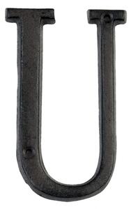 Nástěnné kovové písmeno U – 8x1x13 cm