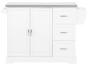 Sobuy Fkw41-St Kuchyňský Vozík Kuchyňská Skříňka Příborník 130X91X46(+25) Cm