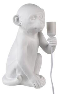 Bílá stolní lampa ve tvaru Opice – 21x19x34 cm