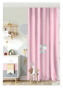 Růžový závěs s příměsí bavlny Minimalist Home World, 140 x 260 cm
