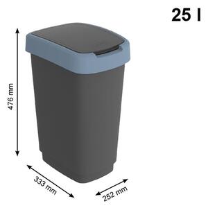 Odpadkový koš SWING TWIST černá a modrá 25 l