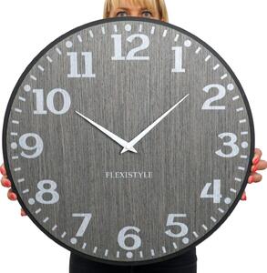 Originální nástěnné hodiny v šedé barvě