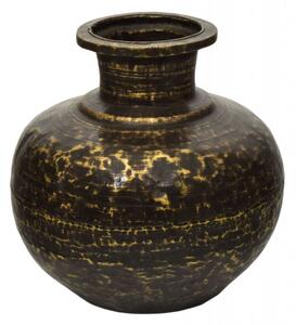 Starožitná mosazná váza, 22x22x24cm