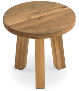 Masivní dubový kulatý odkládací stolek Cioata Cult 50 cm
