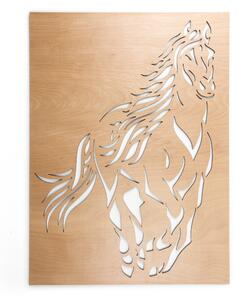 Dřevěná nástěnná dekorace Kůň