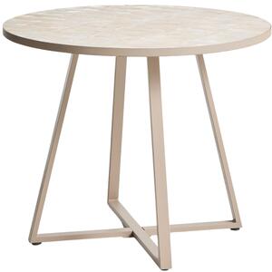 Kave Home Béžový zahradní bistro stolek Tella Ø 90 cm