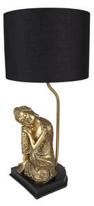 Černo-zlatá stolní lampa Buddha gold – 26x54 cm