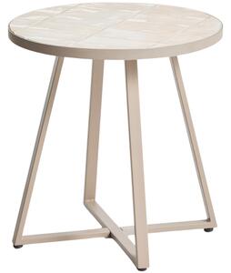 Kave Home Béžový zahradní stolek Tella Ø 45 cm