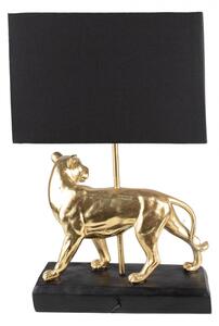 Stolní lampa Leopard Gold, Černá 30x12x47 cm E27/max 1x18W