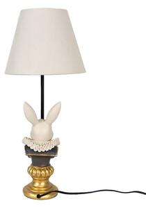 Stolní lampa s králíkem a béžovým stínidlem Konijne – 23x53 cm